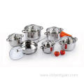 12 Pieces Stainless Steel Pots and Pans Set